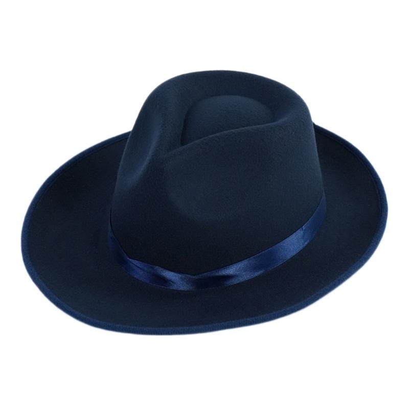 Костюмная шляпа Федора Шляпа Шляпа для музыкального фестиваля Взрослая Зимняя Осенняя Вечеринка Шляпа Унисекс Головной убор Сценическое шоу Котелок