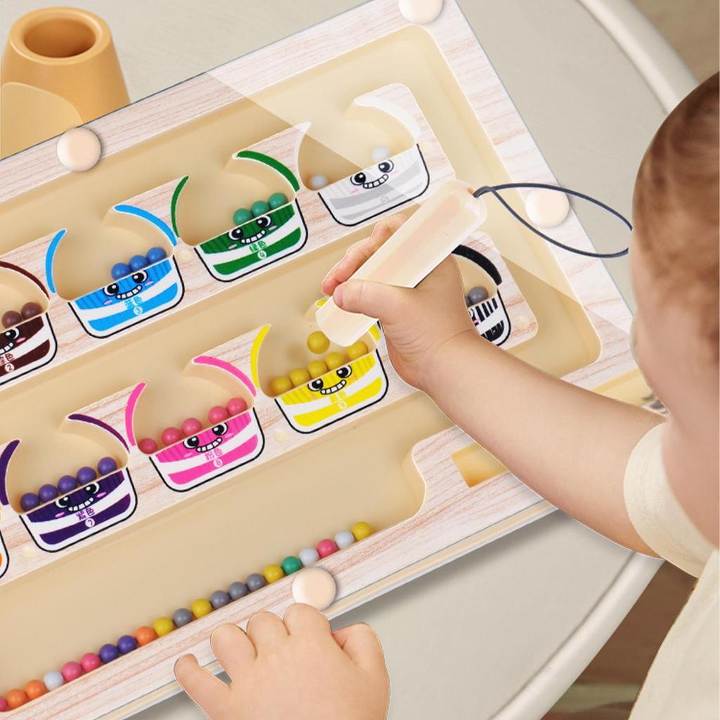 Magnetic Color Maze Magnetic Maze Board Toddler Fine Motor Skills Toys for Boys Girls Educational Preschool Learning Toys for 3