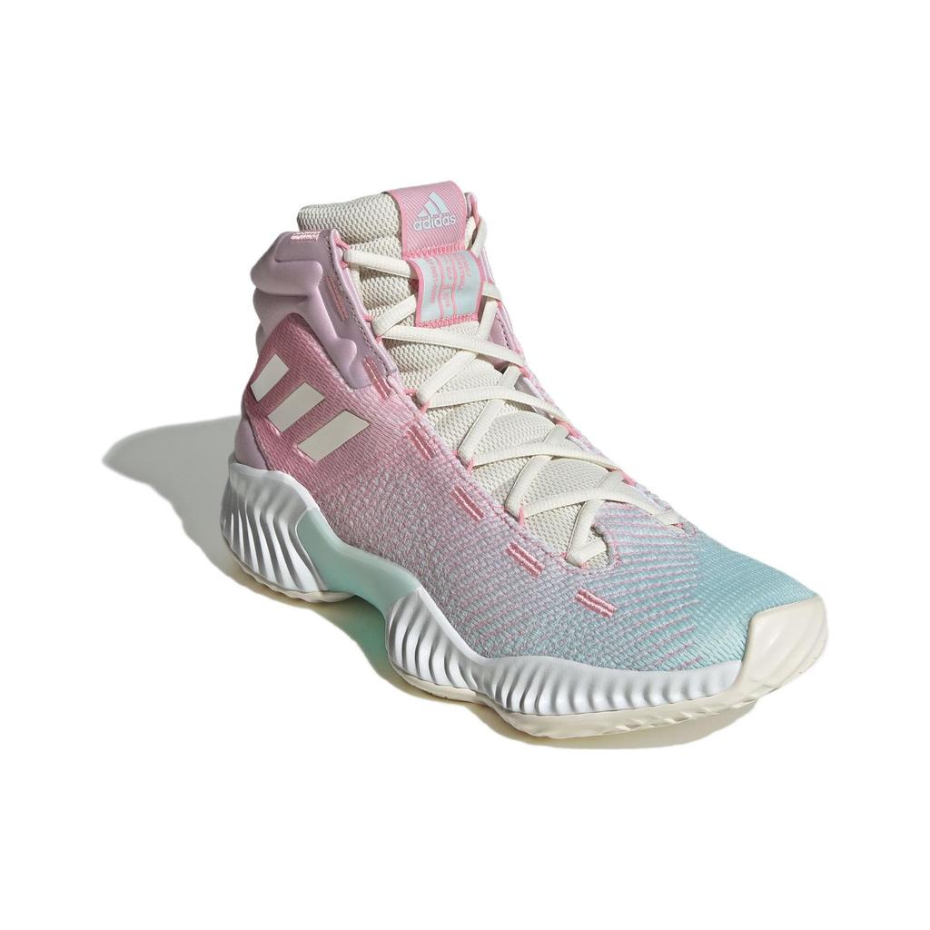 Adidas Pro Bounce Mid 2018 Pink Blue Unisex Sneakers White IG4496