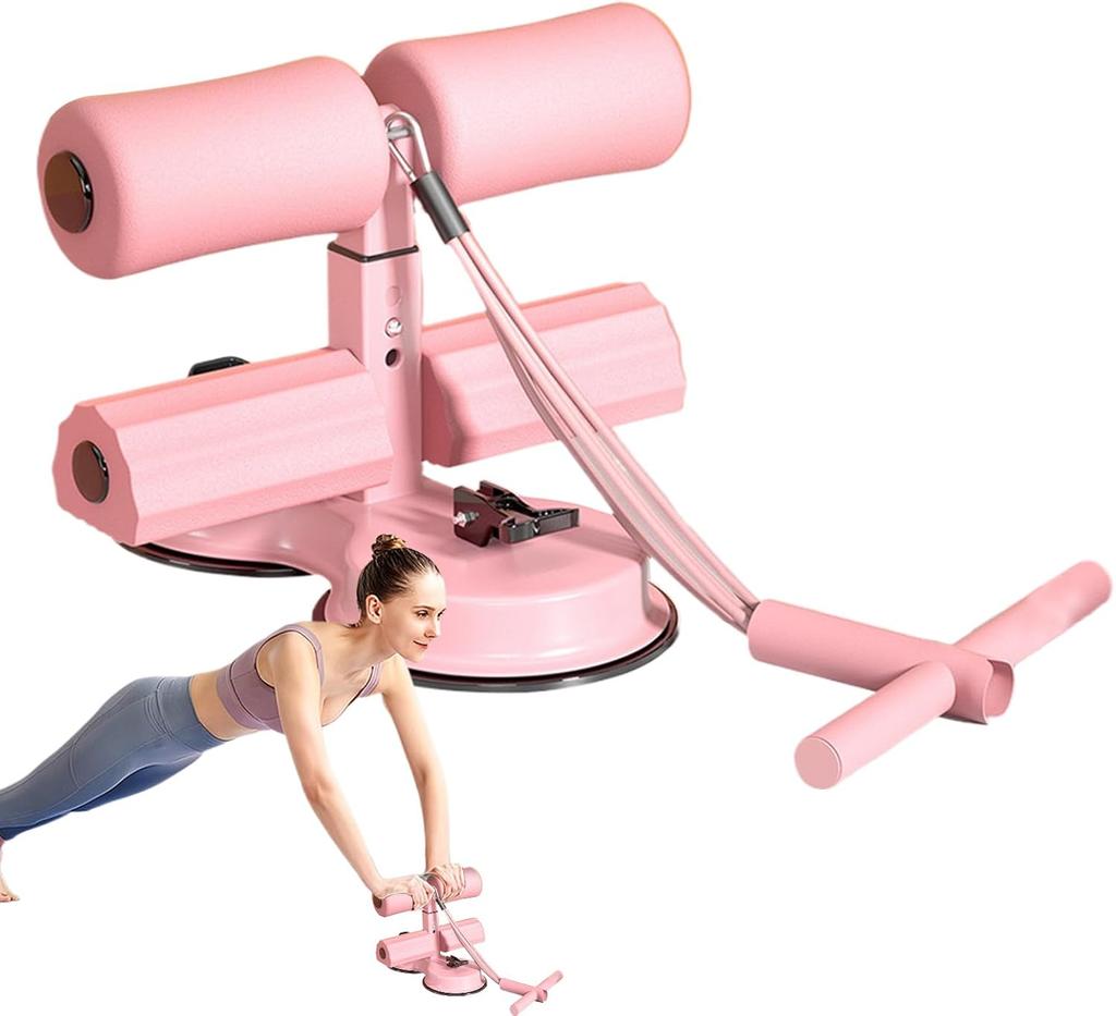 Sit Up Exercise Equipment | Ab Trainer Equipment with Suction Cup | Abdominal Training Aids, Portable Stomach Workout Machine for Home and Gym Use
