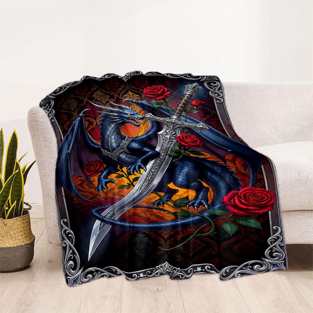 Gothic Style Blanket Ultra-Soft Perfect for Office Bedding Couch All-Season Use Playful Design Gifts For Family Or Friends