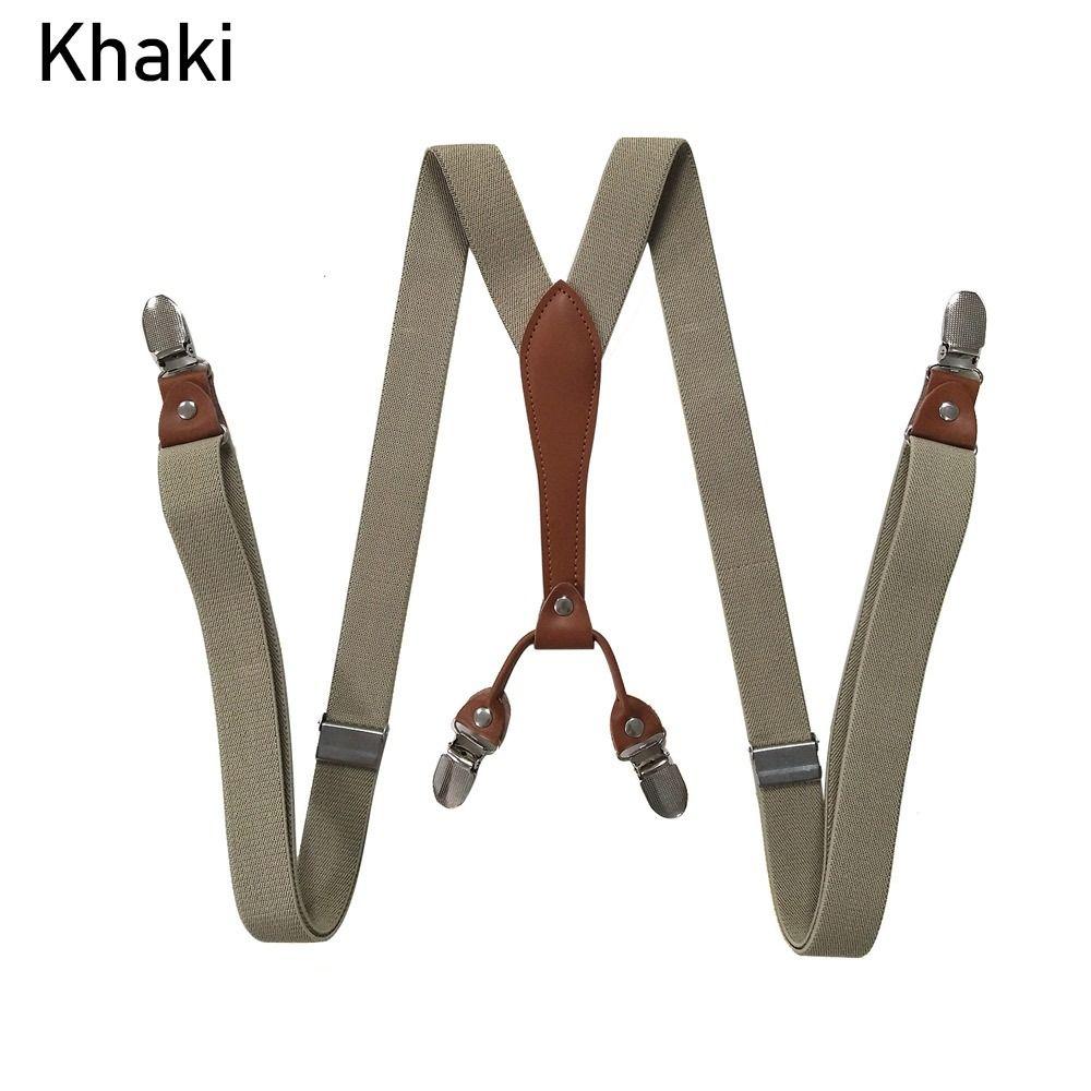 Регулируемые Подтяжки 4 Зажима Ремень для Брюк Новый Эластичный Подтяжки Мужские Женские