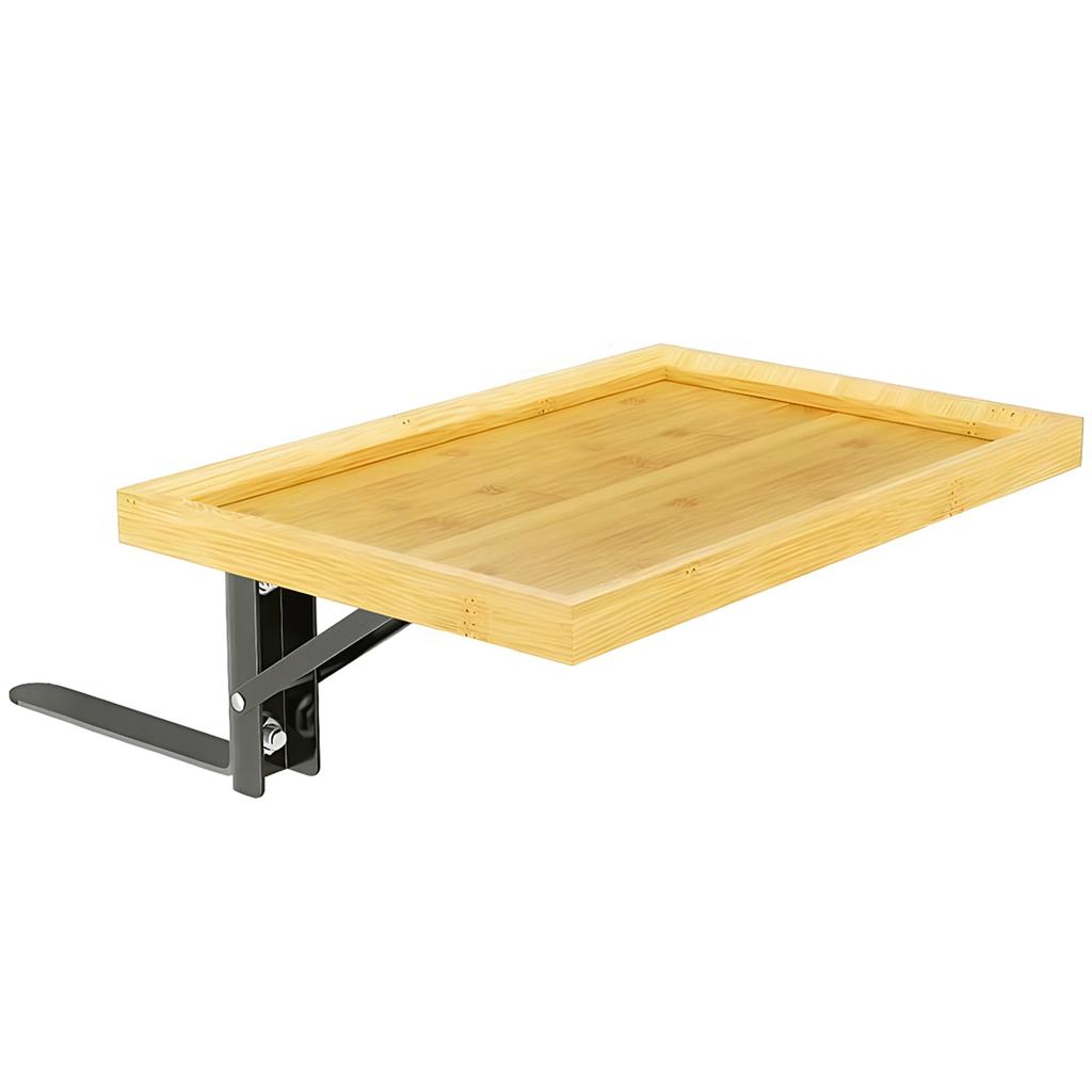 Деревянная складная прикроватная полка без сверления, прикроватный столик-поднос для верхней койки, полка-столик на кровать для общежития, двухъярусных и чердачных кроватей, а также детской комнаты
