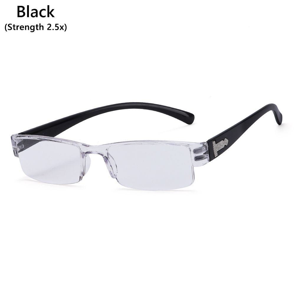 Korean Clear Lens Ultra-light Presbyopic Glasses Readers Eyewear Reading Glasses Half Frame