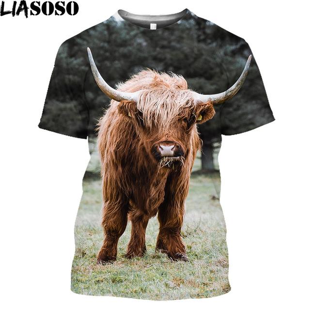 Футболка с принтом «Испанская коррида», 3D летние мужские рубашки с короткими рукавами и модной мужской одеждой с изображением животных, топы