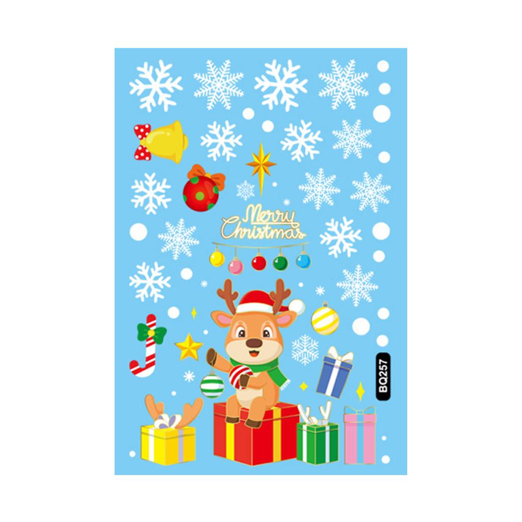 Christmas Window Clings Window Stickers Decor Xmas Snowman Snowflake Window Decor