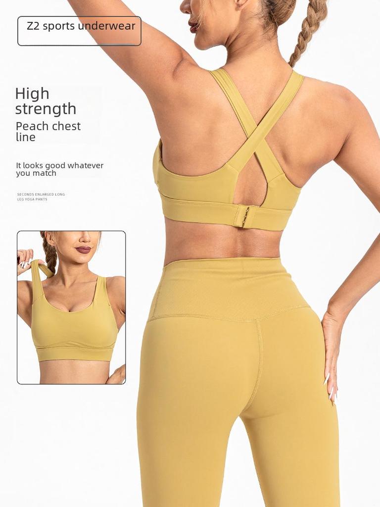 Женский большой широкий бретелька высокоинтенсивный ударопрочный спортивный бюстгальтер для йоги и бега