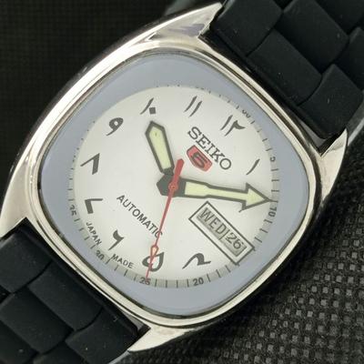 КЛАССИЧЕСКИЕ МУЖСКИЕ АВТОМАТИЧЕСКИЕ ЧАСЫ SEIKO 5 6309A ЯПОНИЯ БЕЛЫЙ ЦИФЕРБЛАТ АРАБСКИЕ цифры a417096-2