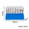 10pcs/Set Stainless Steel Dental Burs Drill Grinding Polishing Drill Set High Speed Burs  Dental Lab