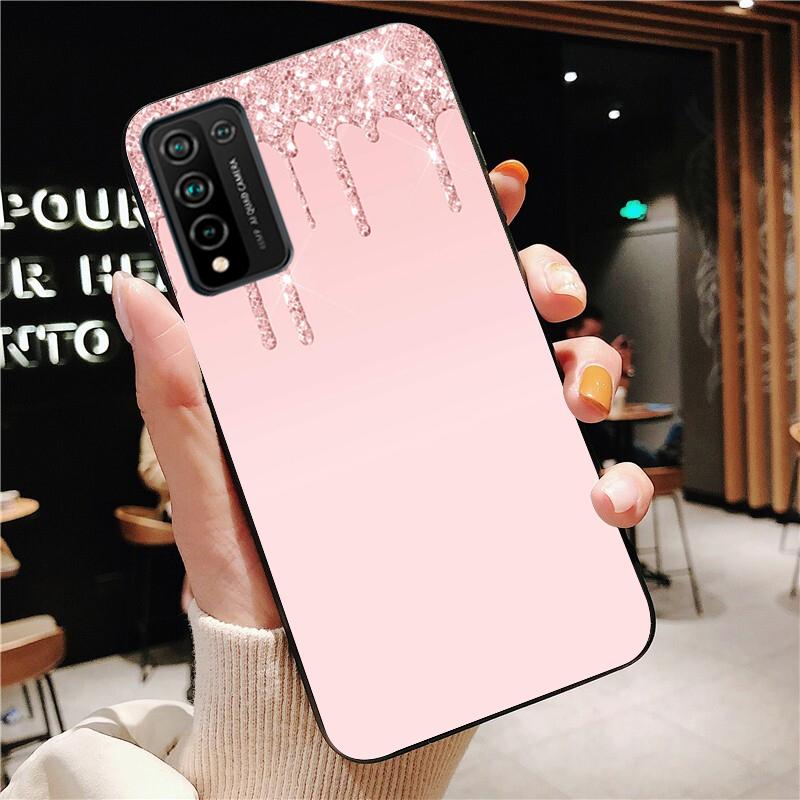 Блестящий розовый, синий, черный чехол для телефона Huawei Honor 50 30 Pro 10X Lite 20 7A 7C 8X 9X Pro 9A 8A 8S 9S 10i 20S 20lite