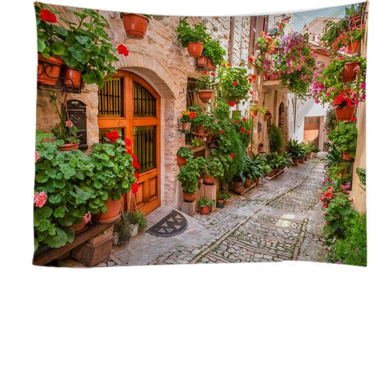Tapestry Wall Hanging Beautiful Sea Beach Landscape Art Bedroom Window Decoration Background