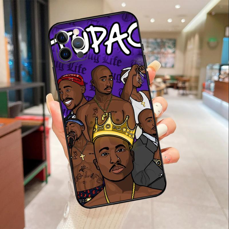 Чехол для телефона рэпера Т-Тупака Шакура для iPhone 17 16 15 14 13 12 11 Pro Max mini 16 Plus 16e 17 Air Защитная крышка