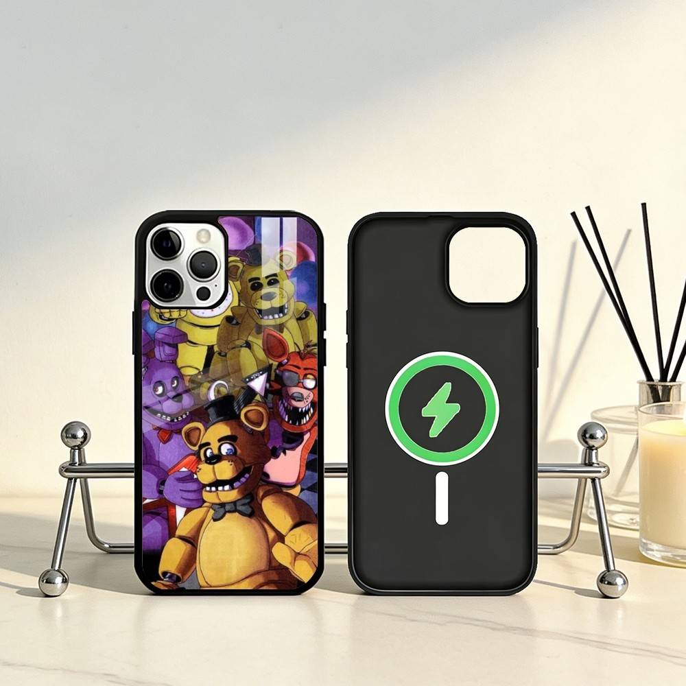 F-Five Nights At Freddy-s Phone Case For iPhone17,16,15,14,13,12,11 Plus,Pro Max Magnetic For Magsafe Wireless Charging