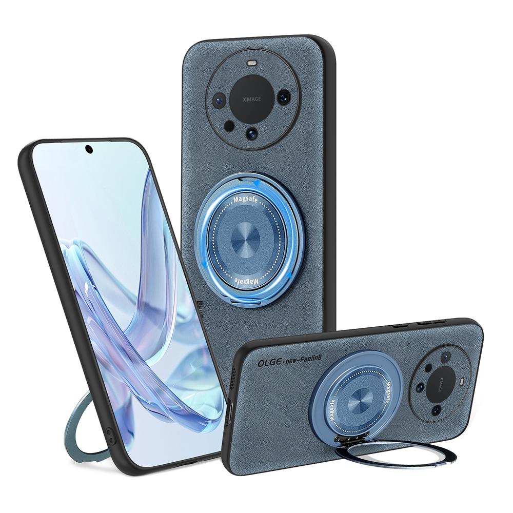 Для Huawei Mate 60 60 Pro 60 ProPlus Чехол для телефона из овчины с тонким отверстием, поворотный кронштейн, магнитный, с мягкими краями, противоударный, против отпечатков пальцев