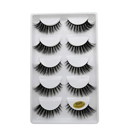 5 Pairs 3D Mink Super Stage Natural False Long Eyelash Fake Handmade Eyelashes, Thick, Makeup, Eyelashes, Extensions, Eyelashes, (G806)