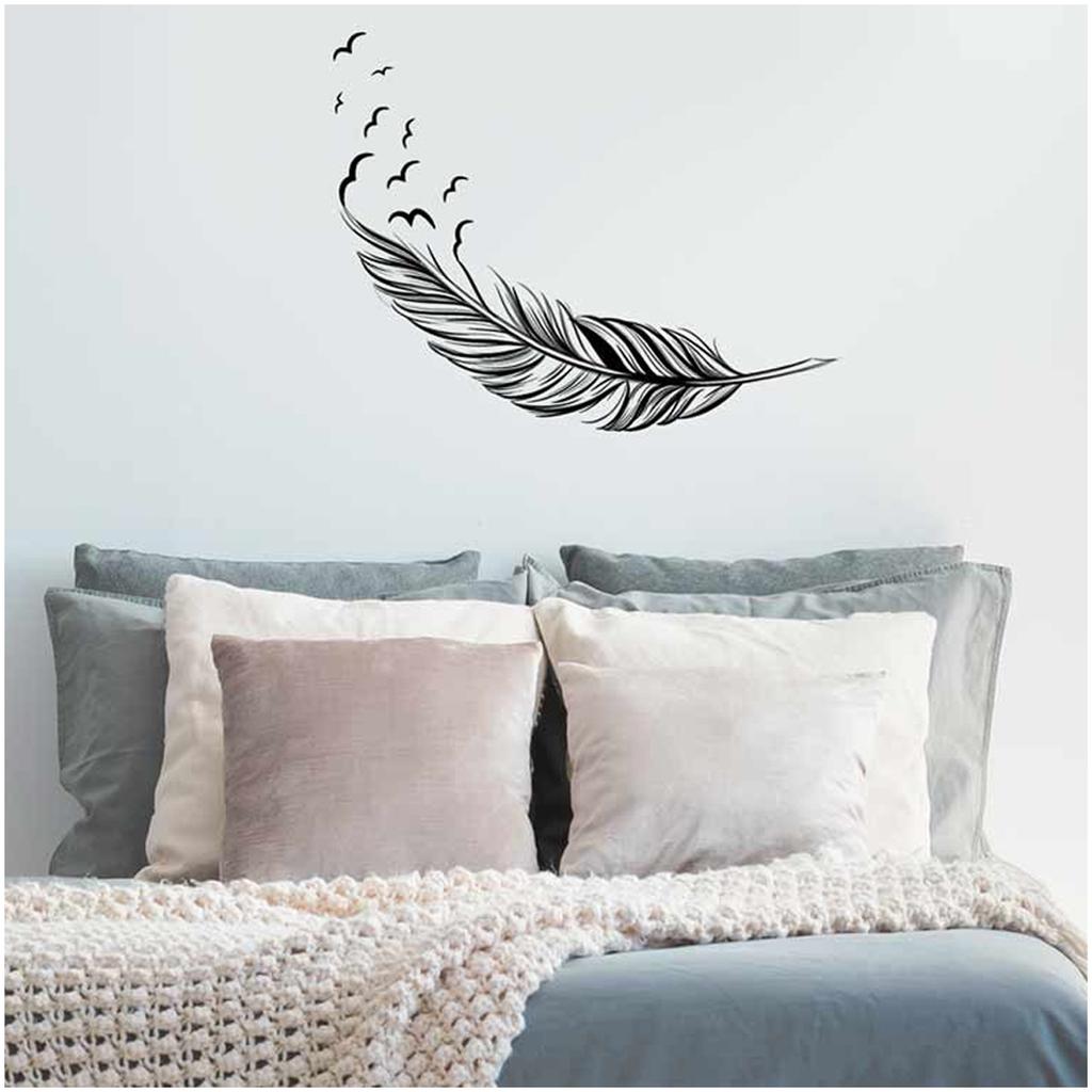 Les Trésors De Lily [Q6520] - Sheet of Stickers 'Envol' (feather Birds) - 20x70 Cm