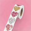 500 шт./рулон - Розовые наклейки с любовью, наклейки в форме сердца, этикетки с любовью на День святого Валентина, свадьбу ко Дню матери, украшения для упаковки подарков на конверты