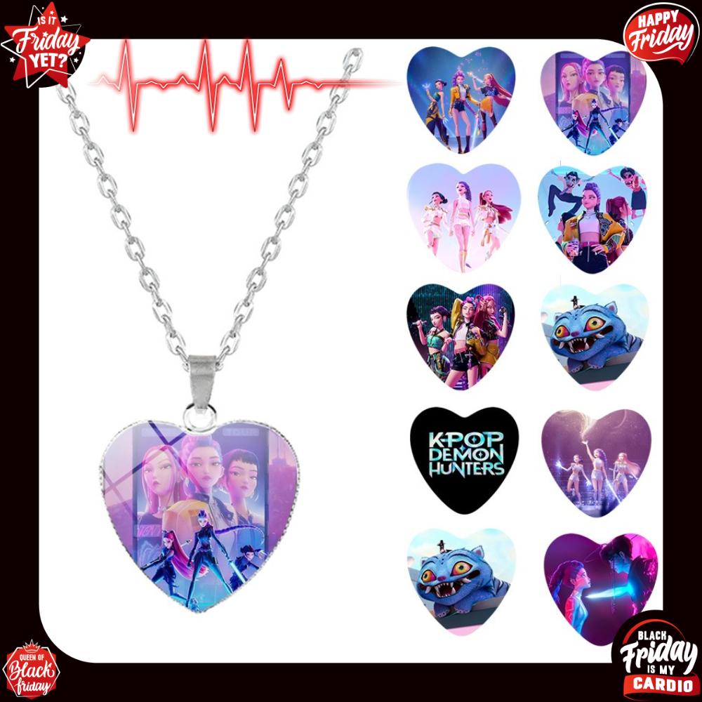 1 шт. Аниме Аксессуары K-pop Охотники на демонов Камень времени Сердце Ожерелье Счастливое ожерелье Подарок для девочек Подарок на праздник Праздничный подарок
