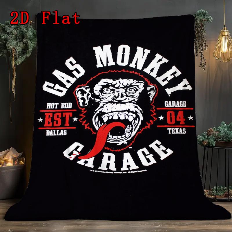 Gas Monkey Garage 2D Flat Pattern Flannel Blanket High quality All Seasons Warmth and Comfort Perfect for Christmas Gifts.DMT0925228