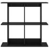 Wall Shelf Wall Mount Black 80 x 20 x 75 cm Engineered Wood