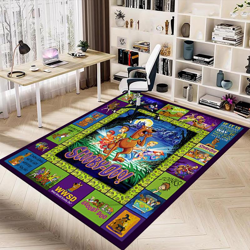 1pc Scoobydoo Werewolf Mystery Carpet for Playroom Bedroom Living Room Sofa Home Decor,kids Game Area Rug Non-slip Floor Mat Y826106