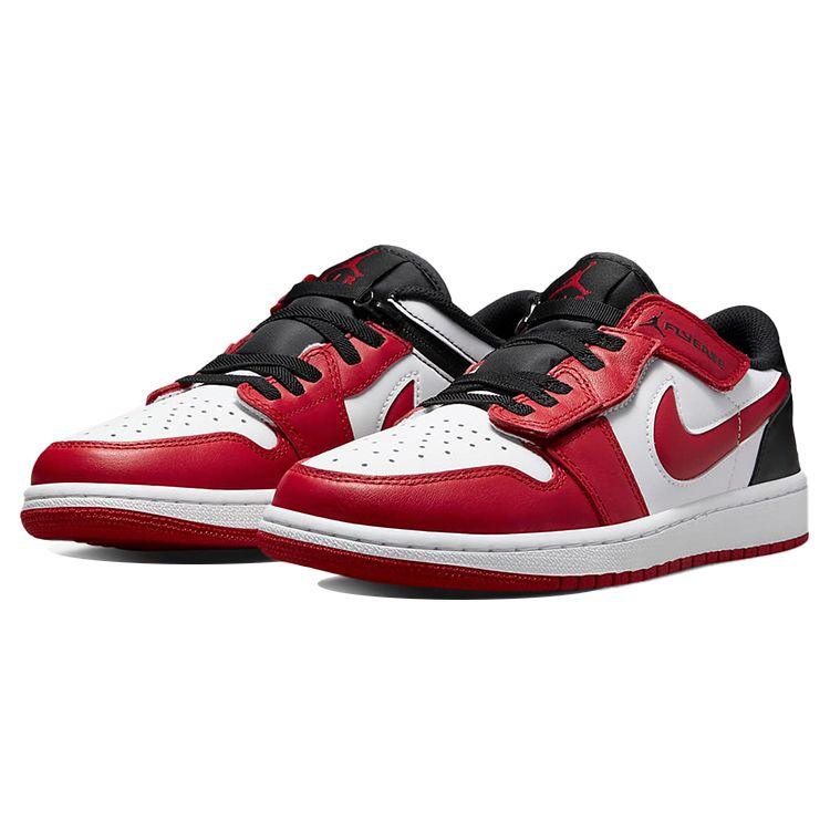 Air Jordan 1 Low FlyEase White Gym Red Мужские кроссовки Черные DM1206-163