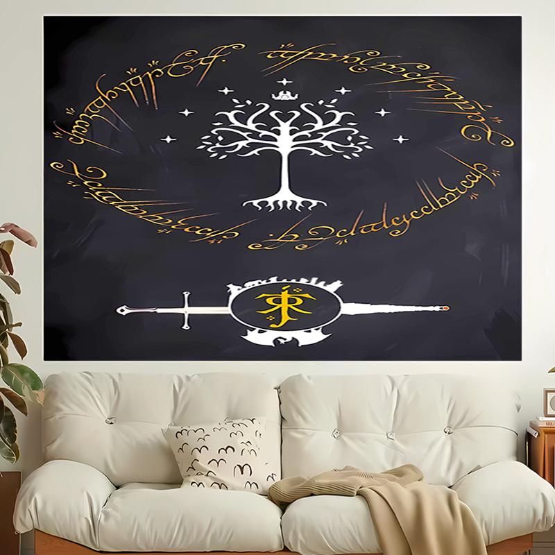 1pc The Lord of the Rings3 Tapestry, Living Room, Bedroom, Office, Party Decor, Ideal Festive Gift