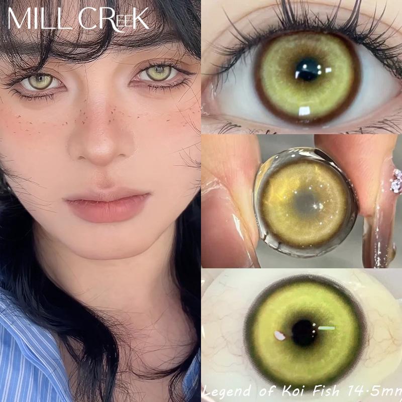Mill Creek Cosplay Contact Lens with Grade Anime Eyes Mimic Semi-Coverage Contact Lenses 14.5mm Six Month Use