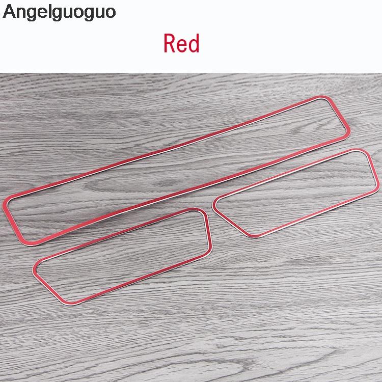 3 шт., накладка на розетку переменного тока, наклейки на рамку для выхода воздуха, чехлы для BMW 3 серии E90 2005-2012 гг. ( красный, серебристый