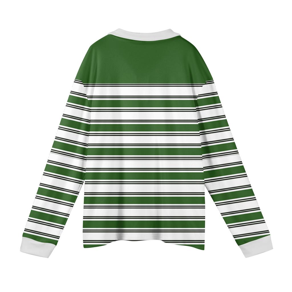 Мужские повседневные топы с длинными рукавами на пуговицах с полосатым принтом