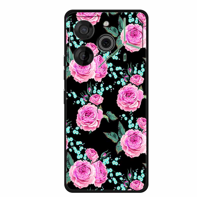 Черный силиконовый чехол для телефона Tecno Pova 6 Pro, противоударный, мягкий чехол-бампер для Tecno Pova 6 Pro, задняя крышка-чехол Pova6 Pro, мультяшный