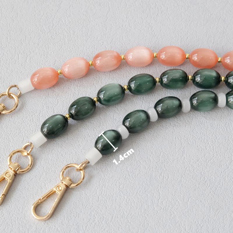 Новая модная осенняя женская сумка, аксессуар, съемная роскошная бисерная цепочка, симпатичный акриловый ремешок, женская сумка с ручкой через плечо, цепочка