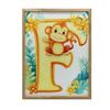Cheerful "F" Poster With Monkey Cheerful "F" Poster With Monkey, 30X40 Cm, Gold Aluminum Frame, 230 Gsm Matte Paper