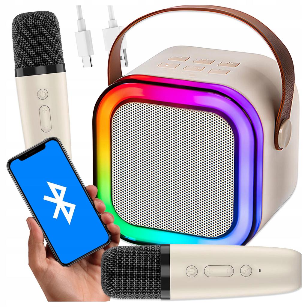 [PACZA] Karaoke Set Speaker 2 Microphones BLUETOOTH USB SD MINI JACK Z3345B