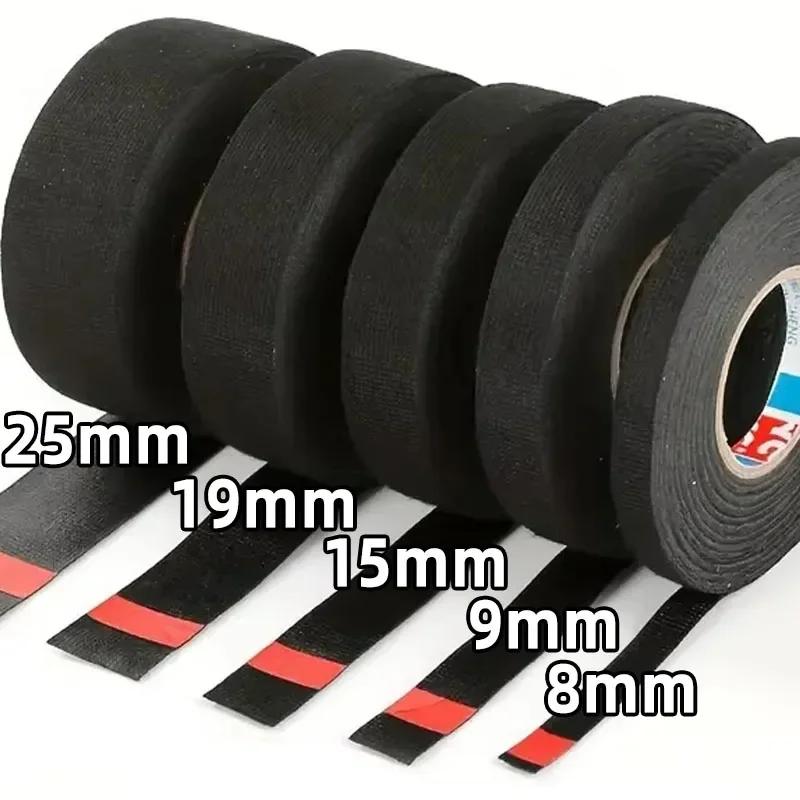 Waterproof Cable Adhesive Tape Black Electrical Tape Heat Resistant Wire Harness Bundle Insulation Auto Wiring Fabric Cloth Wrap