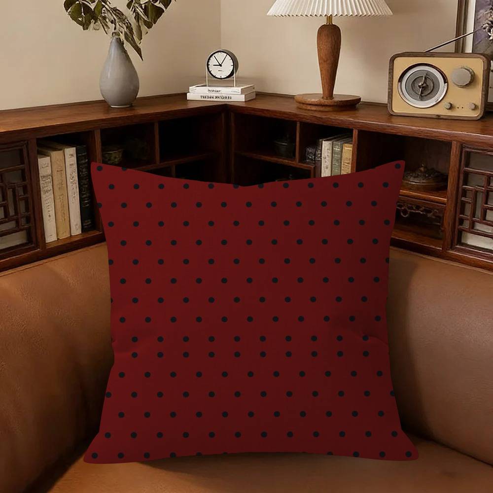 Ins Black And Red Pillow Gift Home Office Decoration Pillow Bedroom Sofa Car Cushion Coverpillow Case