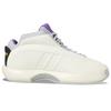 Adidas Crazy 1 Круглый носок Шнуровка Модные Нескользящие Износостойкие Легкие Полувысокие Баскетбольные Кроссовки Мужские Кроссовки Белый Фиолетовый HQ3925