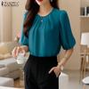 Women Casual Round Neck Summer Half Sleeve Blouse