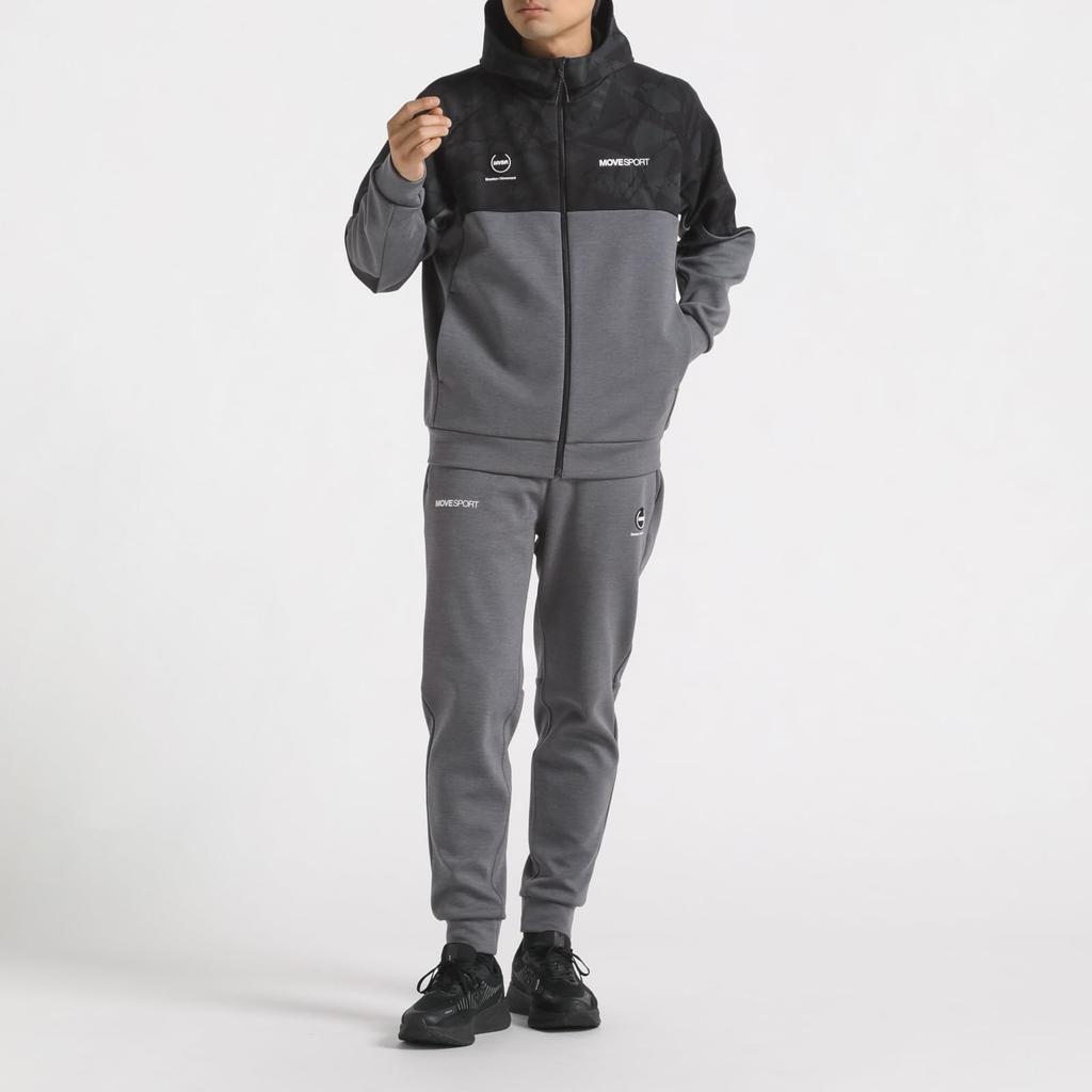 Sweatshirt Descente Full Zip Cover SHIELD Allover Pattern MVSP Windproof Heat Retention Stretch Sweat Absorbent Training M [Move Sports] (both