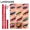 Langmanni 12-цветный набор подводок для глаз Стойкий макияж Быстросохнущая неразмазанная матовая многоцветная подводка для глаз
