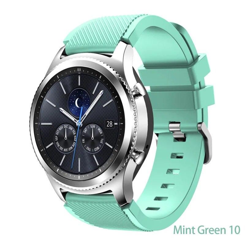 Ремешок 20 мм 22 мм для Samsung Galaxy Watch 4/Classic/46 мм/42 мм/active 2 Gear s3/S2, силиконовый браслет Huawei GT/2/GT2/3 Pro, ремешок