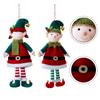 Holiday Display Christmas Doll Hanging Figurine Festive Design Good Fortune Hand-sewn Craftsmanship Playful Posing