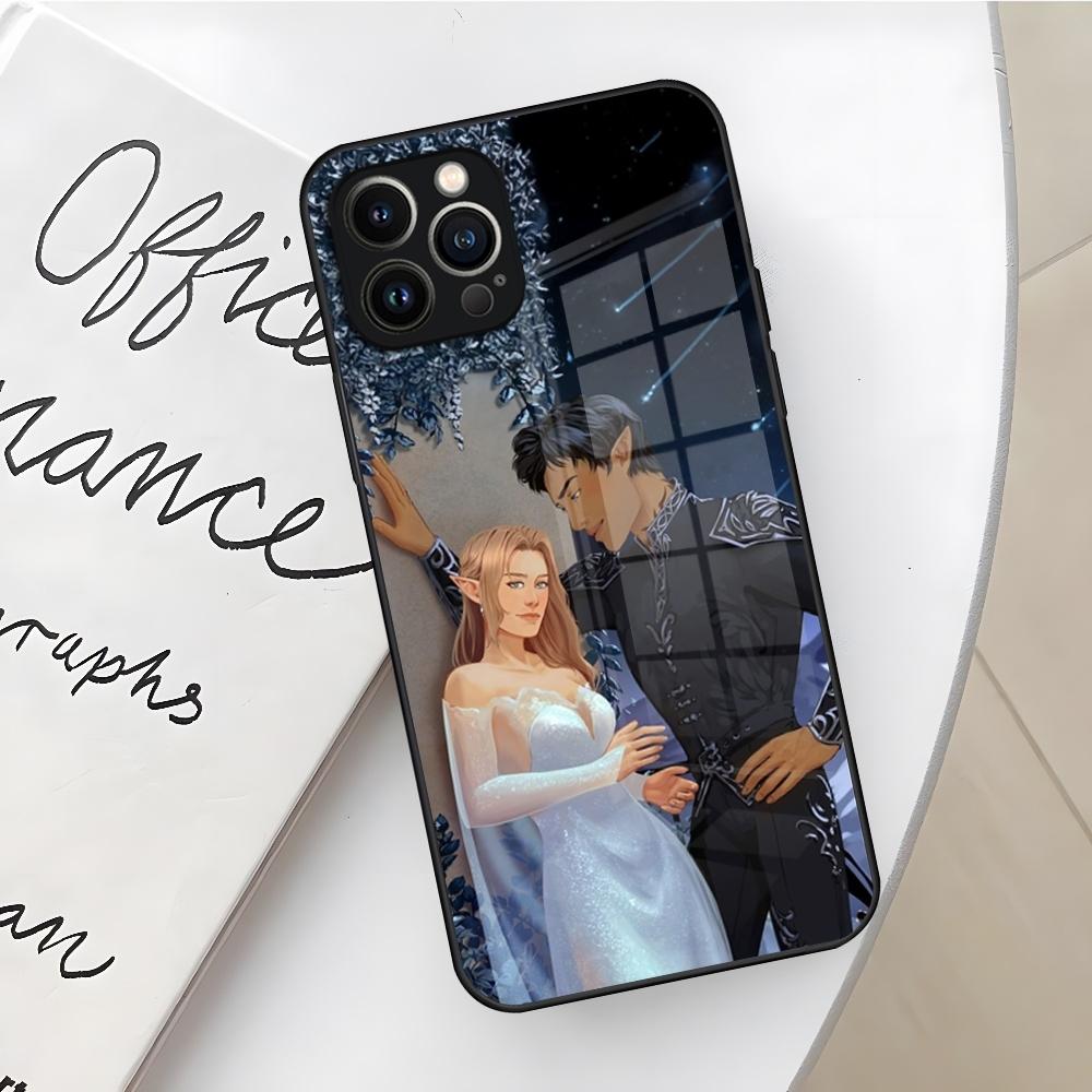 Чехол для телефона Acotar A Court of Mist and Fury для Iphone 17 16 Air 15 14 12 11 13 Pro Max Mini X Xr Xs Se Стеклянная крышка Puls