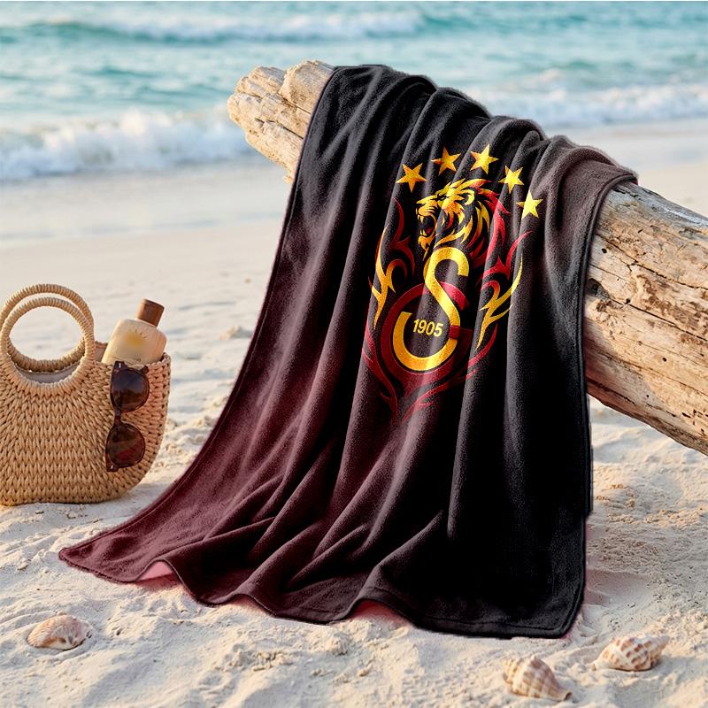 Пляжное полотенце из микрофибры Galatasaray FC, быстросохнущее, впитывающее, большое, для пляжа, плавания, путешествий