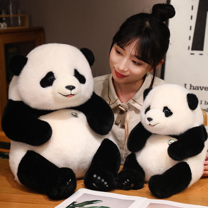 Large Simulation Cute Panda Hanhan Doll Plush Toy Sleeping Pillow Bed Hug Doll Birthday Gift Plush Panda Toy