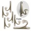 6 шт. Настенный крючок из цинкового сплава в деревенском стиле для ключей, пальто, сумки, вешалки для шляп, крючки для халатов, подвесные крючки для кухни, ванной комнаты, вешалки для одежды