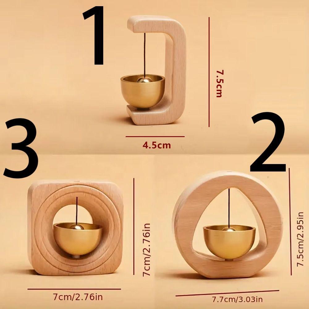 Kawaii Solid Wooden Magnetic Doorbell Japanese Style Entrance Door Bell Pendant Desk