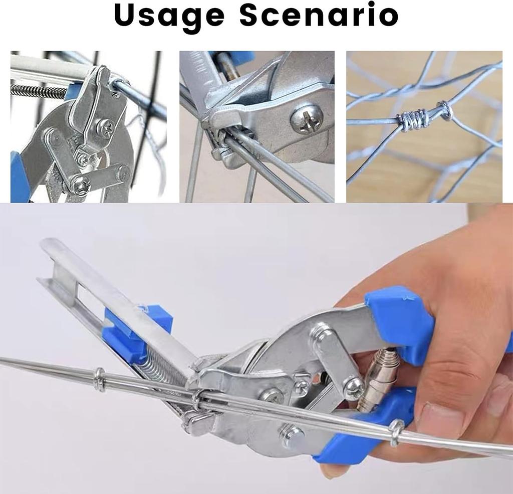 Hog Ring Plier Tool/ 600pcs M Clips Staples Chicken Mesh Cage Wire Fencing Caged clamp Ring Plier Fencing Manual Plier Universal