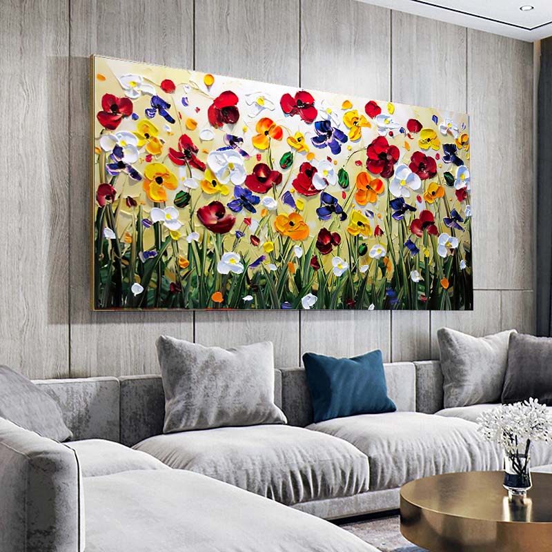 Абстрактные цветы Холст Картина Настенное искусство Постеры и Принты Настенные картины для Гостиной Дома Cuadros Decor