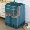 French Drum Washing Machine Dust Cover Hot Selling Fabric Washing Machine Covers Blue Lace Dustproof Washer Case